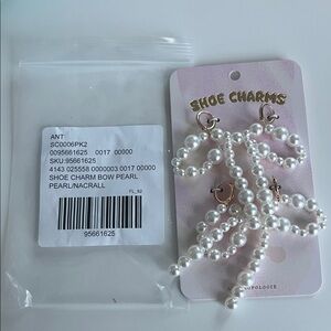 Anthropologie White Pearl Shoe Charms